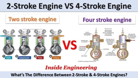 عمکرد موتور چهار زمانه در مقابل موتور دو زمانه